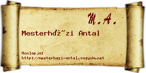 Mesterházi Antal névjegykártya